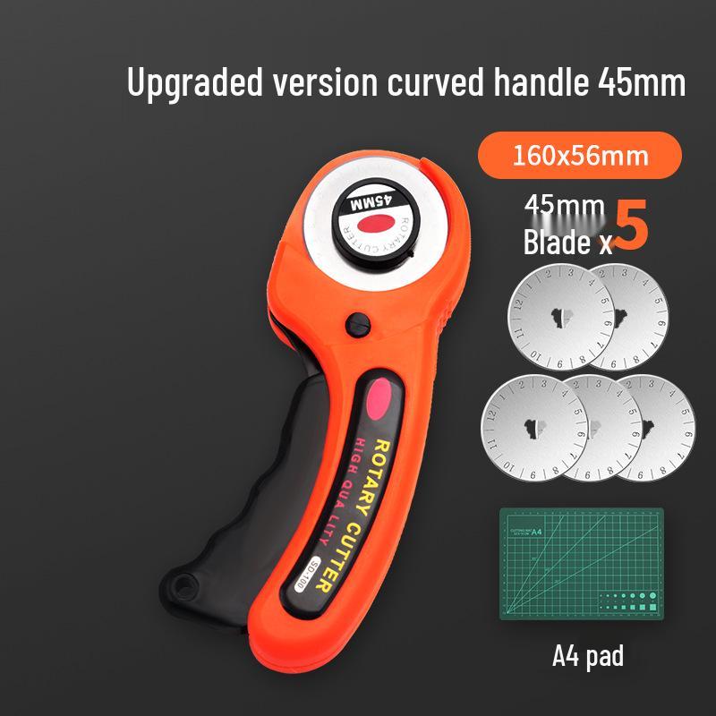 Rotary Fabric & Craft Knife - Precision Blade for Cutting Fabric, Paper, Boxes, Wallpaper & Crafts