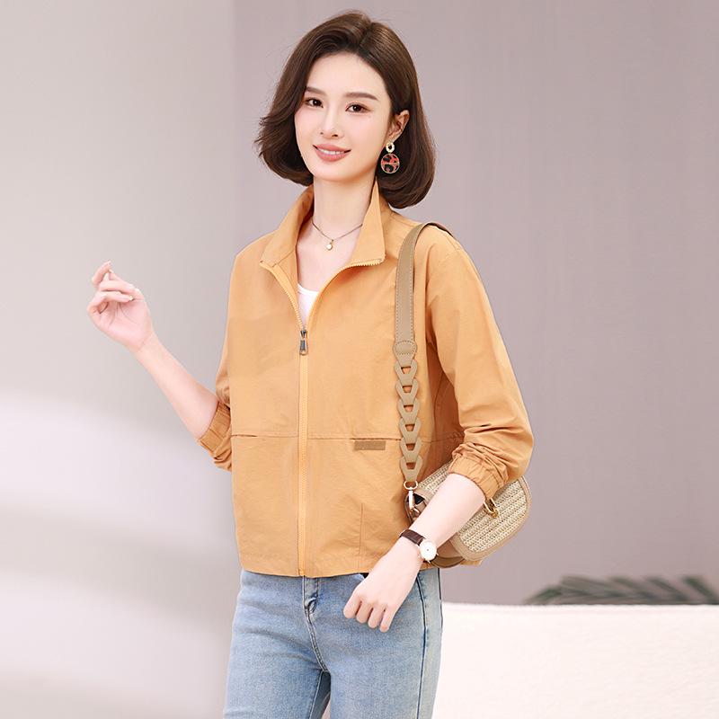 Plus Size Women's Casual Slimming Short Jacket - 2025 Spring Korean Style, Loose Fit, Long Sleeve Top