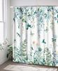 Teal Green Eucalyptus Leaves Shower Curtain for Bathroom Watercolor Floral Flower Bird Shower Curtains Hummingbird Butterfly