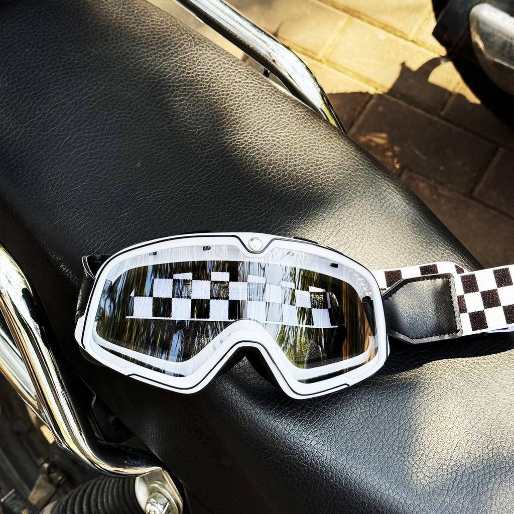 Kask motocyklowy retro motokrosowy gogle pilotażowe jet vintage motocyklowe skuterowe okulary offroadowe okulary