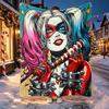 Harley Quinn Joker Pattern Blanket for Home Decoration, Bed, Sofa, Car Travel, Camping, Suitable for All Seasons, Birthday Christmas Gift