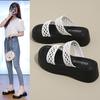 Women Wedge Sandals Hollow Cowhide Beach Sandals Ladies Non Slip Lightweight Platform Sandalias Mujer Casual Summer Shoe