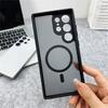 Luxury Frosted Clear For Magsafe Magnetic Phone Case For Samsung S26 S25 Edge S24 FE S23 Plus S22 Ultra Wireless Charging Cover