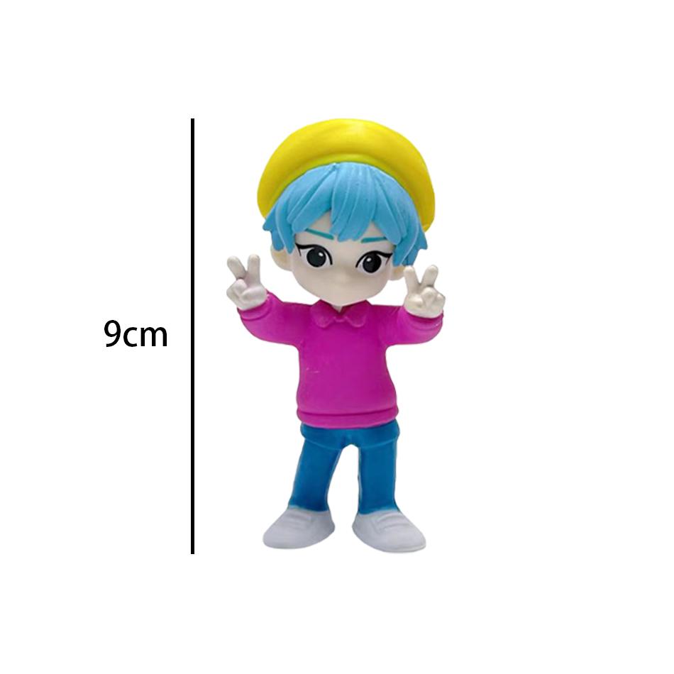 6Pcs Anime K-pop Demon Hunters Box Tiger Rumi Mira Zoey Figure Action Figurine Kits PVC Model Toys Matching cards Wholesale Gift