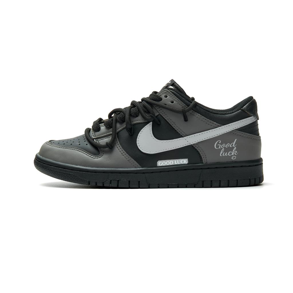 Nike Dunk Abrasion Resistant Low top Skateboard Shoes Unisex Black Gray HF5441-100(Team575-)