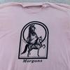 Vintage Morgan Horse Shirt Mens Medium Pink Tee Equestrian Breed Racing Art 90s