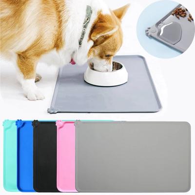 Silikon-Napfunterlage für Hunde und Katzen, antihaftbeschichtet, für Trinkbrunnen, wasserdicht, Futterunterlage für Welpen, Hunde und Katzen, Fütterungs- und Trinkmatte, tragbares Tischset