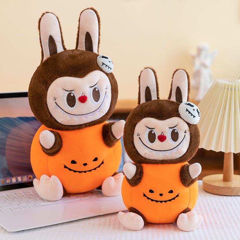 Rabbit Transforms Into Pumpkin Halloween Plush Toy Doll Rag Dolls for Boys and Girls Birthday Gifts