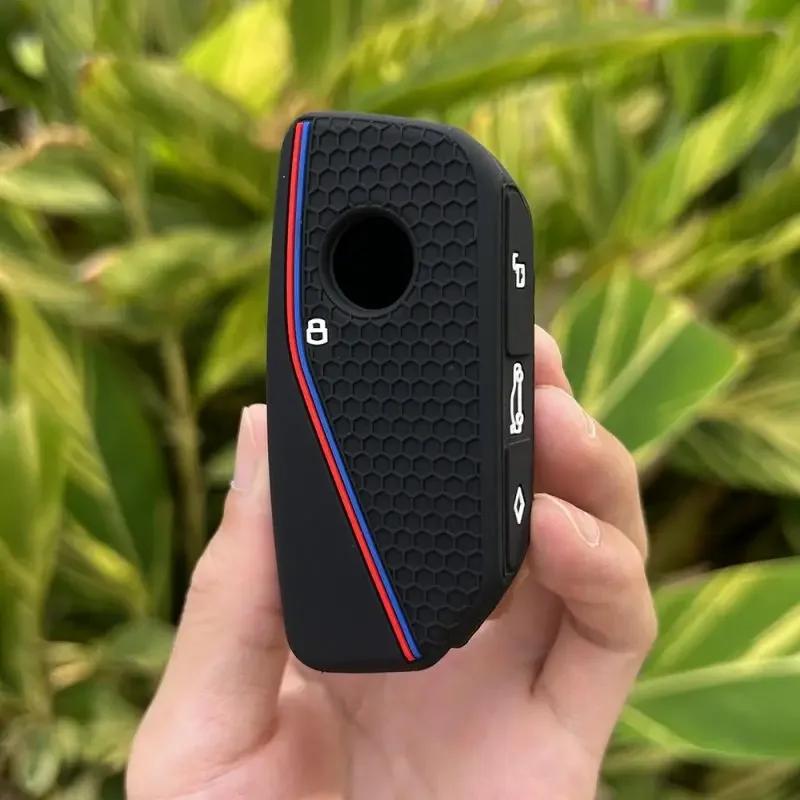 

силиконовый держатель чехол для ключа Аксессуары чехол для ключа автомобиля брелок для BMW 7 серии 735i 740Li X7 X1 U11 2025 I7 G07 LCI XM