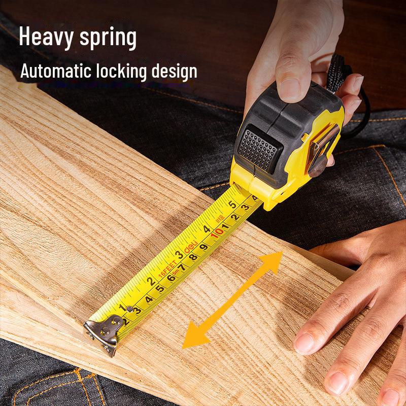 Deli Magnetic Tool Belt Tape Measure - High Precision, Stainless Steel, Available in 3m, 5m, 7.5m, and 10m.