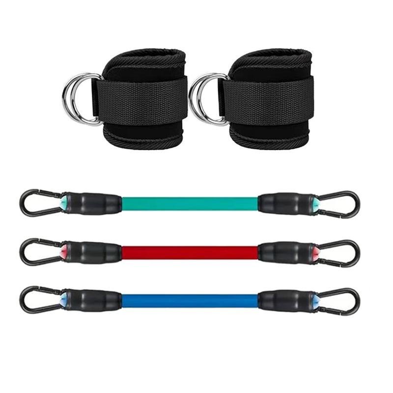 Ankle Straps Resistance Bands Set Fitness Workout Exercise Equipment Ankle Weight Yoga Elastic Fitness Band For Gym Man Woman