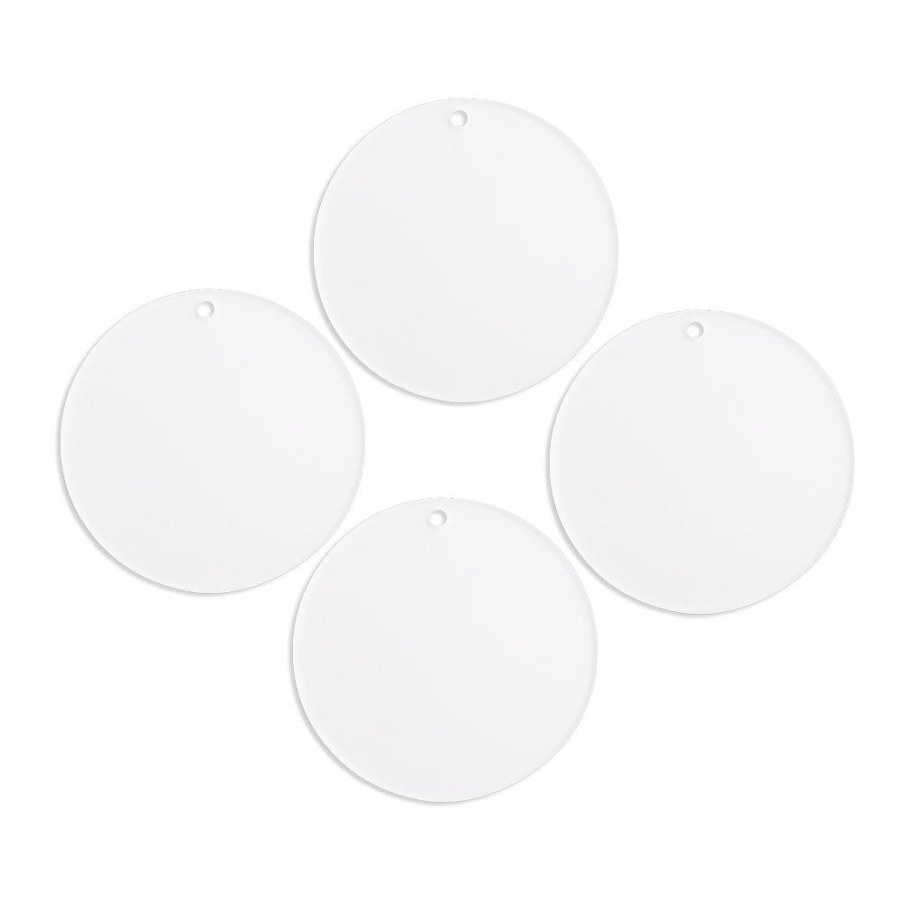 Acrylic Acrylic Round Plate Bauble Christmas Clear DIY