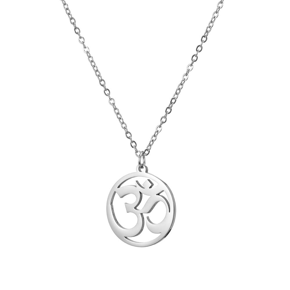 

Cazador Buddhism Hindu Yoga Om Pendant Necklaces for Women Men Wholesale Stainless Steel Jewelry Birthday Anniversary Gifts