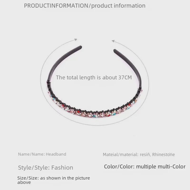 Strass Rutschfestes Stirnband mit Zähnen - Elegantes Haaraccessoire für Erwachsene