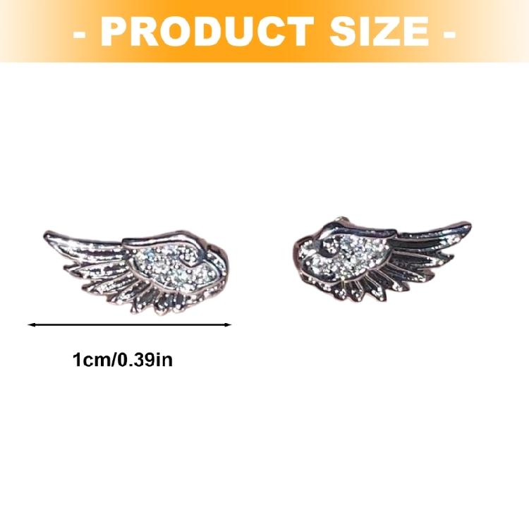 Alloy Wing Designs Ear Studs Lightweight Geometric Personality Earrings Jewelry Accessory For Fashion Outfits