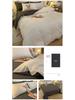 Solid Color Flannel Bedding Set: Bed Sheet, Duvet Cover, Pillowcase - Reactive Print, Three-Piece Set