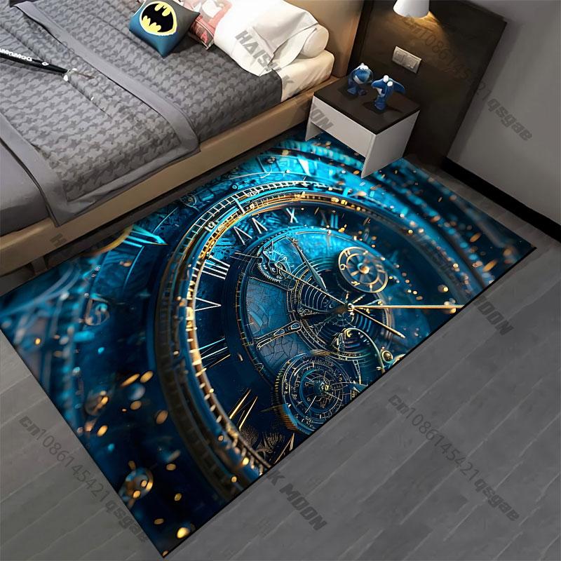 Intricate clockwork design timeless carpet Yoga living room room decor children's crawling mat doormat area rug games mat