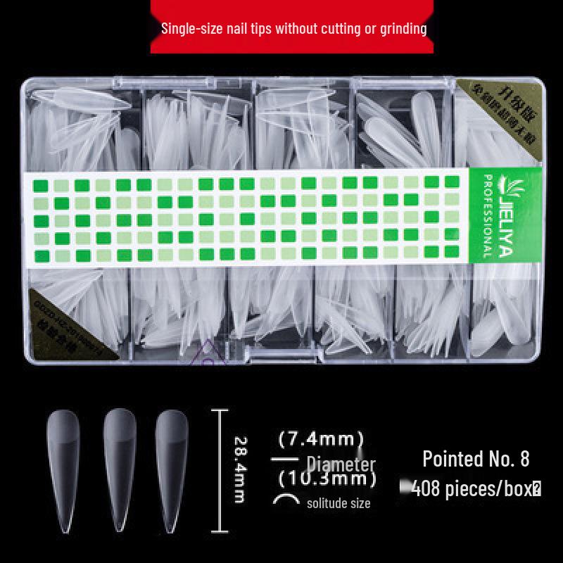 Single Number Frosted Ultra-Thin Nail Tips - Small Size, Traceless, Refillable, Half/Full Stick, Free Carving.