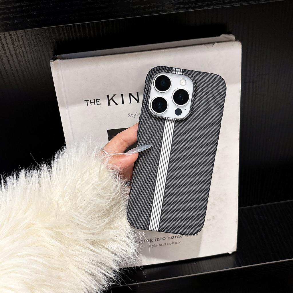 Kohlefaser-Textur Kunststoff Matt Stoßfänger Hülle Für iPhone 17 Air 16 15 14 13 12 Plus Pro Max Schlank Stoßfest Harte Rückseite Abdeckung