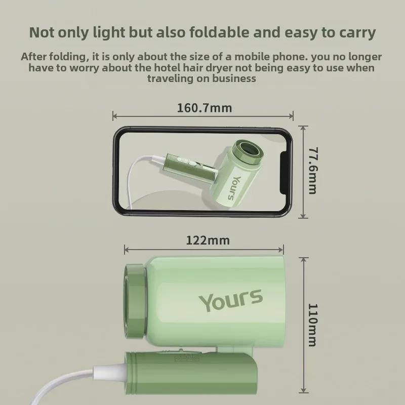 Yongri Wysokiej Mocy Przenośna Suszarka do Włosów - Stała Temperatura do Użytku Domowego i Akademickiego