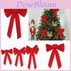 Hot Selling Christmas Decorative Plush Red Christmas Bow Handmade Christmas Tree Hanging Ornament