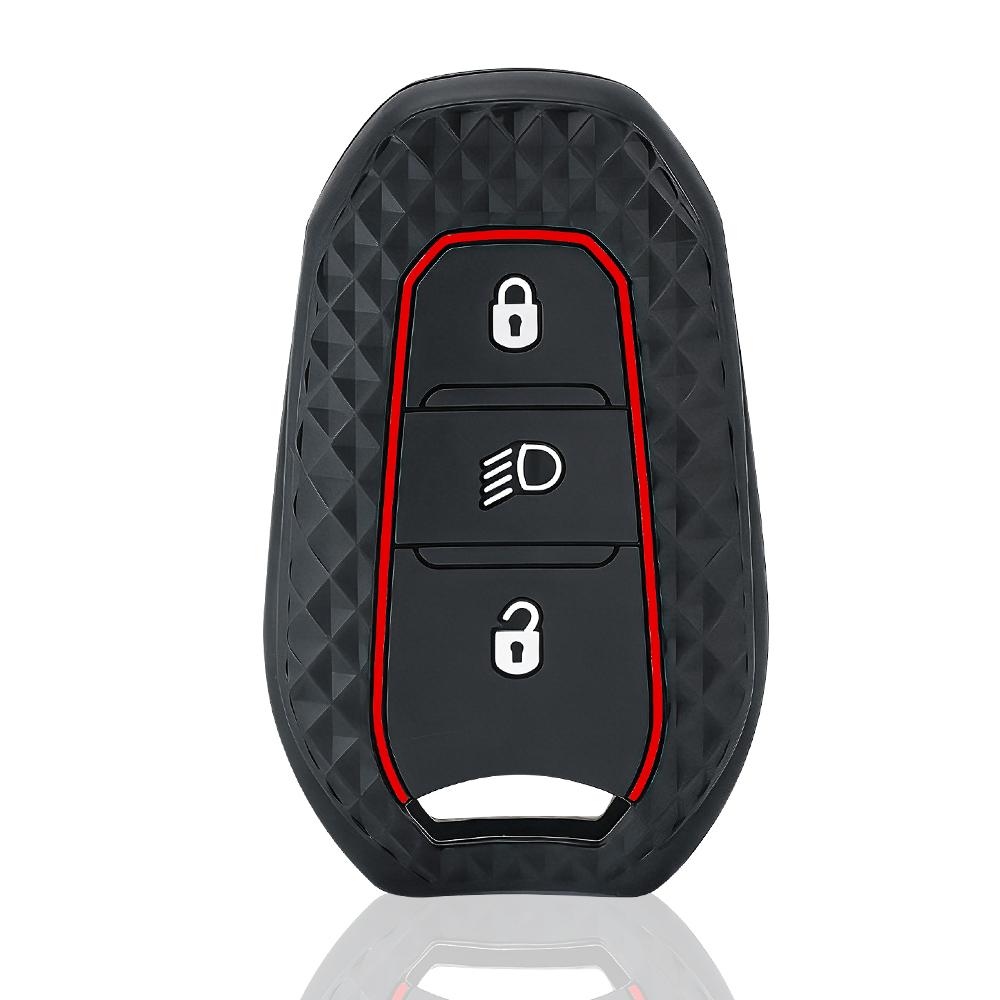 

3 Button New Silicone Car Key Case Cover For Peugeot 208 2008 308 3008 508 408 307 4008 Citroen C3 C4 C5 C6 C8 Keychain