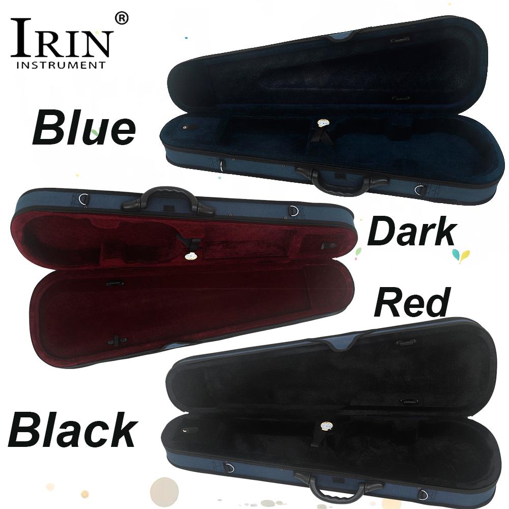 IRIN New Violin Box Oxford Cloth Bag with Blue Band Hygrometer, Triangle Violin Case Contain Stress Resistance|High End Handle