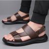 High Quality Sandals for Men Luxury Leather Sandals 2025Summer New Beach Sandal Fashion Casual Slippers for Men Sandalias Hombre