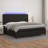 Maison Exclusive - Sommier à lattes de lit avec matelas et LED Noir 200x200 cm