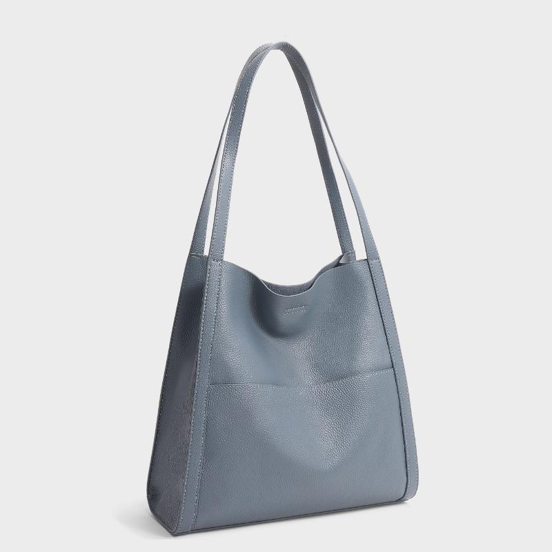 Genuine Leather Women's Bag Large Capacity Tote Bag Simple Commuting Shoulder Bag Fashionable Women's Bag Casually