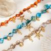 Starfish Conch Pendant Irregular Chain Necklace Bohemian Jewelry  Summer Beach Vacation