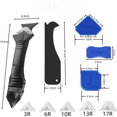 Loopunk Caulking Tool Kit, 10-Piece Set, Caulk Remover, Caulk Scraper, Sealant Tool, Cutter, Corner Scraper, Dual-Purpose Caulking Tool, Caulking Tool