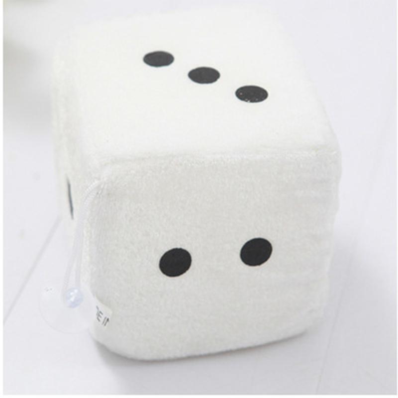 Multicolor Plush Dices Car Hanging Pendant Dice Automobiles Rear View Mirror Charms Hanging Suspension Ornaments Car Decoration