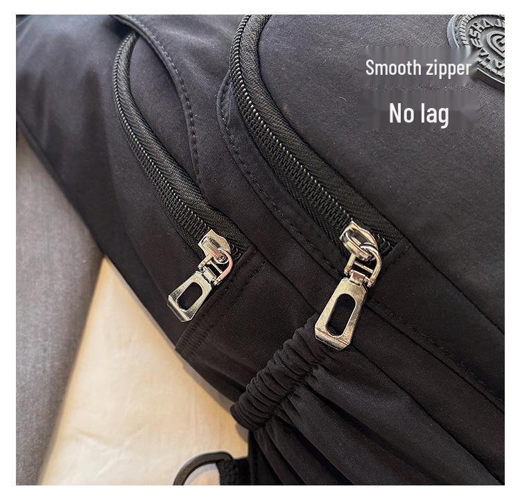 Korean Style Women's Multifunctional Nylon Chest Bag & Waterproof Travel Backpack