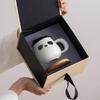 Panda Ceramic Mug with Lid & Tea Infuser - Office & Business Souvenir with Custom Logo