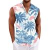 Men Tank Tops Sleeveless Shirts for Men Button Down Print Casual Men’s Tank Tops Men’s Tank Shirts Summer Beachwear
