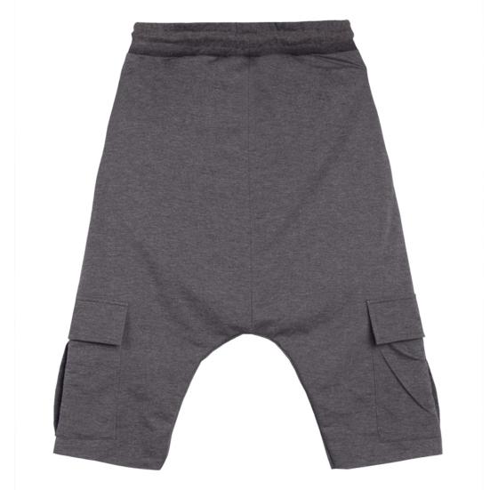 Harem Pants Adjustable Micro-elastic Soft Cotton Blend Low Crotch Cargo Trousers for Summer