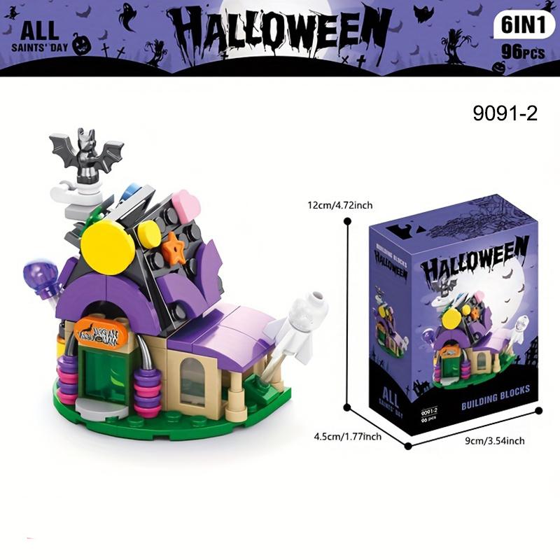 Halloween Bausteine Kindersteine Spukhaus Spielzeug Kürbisfest Geschenk Ornamente Halloween Dekoration 2025