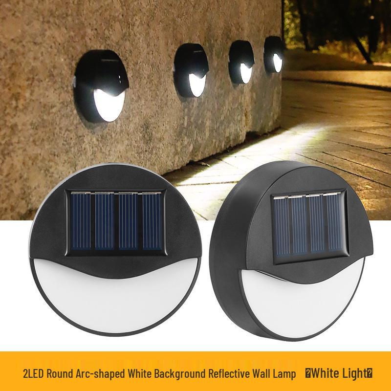 Solar Outdoor Step & Wall Lamp for Garden and Courtyard Decoration