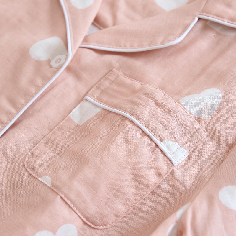 Women's Pure Cotton Three-Piece Pajama Set: Short Sleeve Top, Long Pants, and Shorts for Summer and Spring-Autumn Homewear.