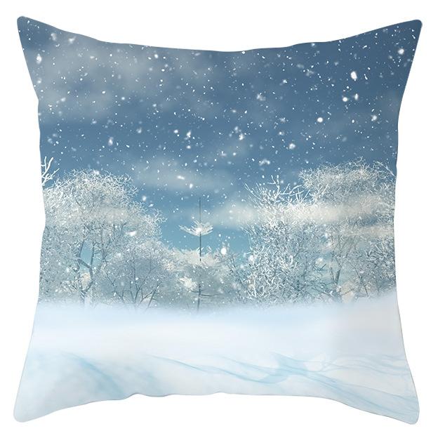 Christmas Snow Scene Series Pillowcases Home Sofa Pillowcase Car Cushion Covers Home Use