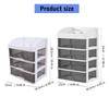 Portable Sturdy PP Drawer Cabinet Home Accessory for Desktop Organization Stylish for Various Office Items Storage