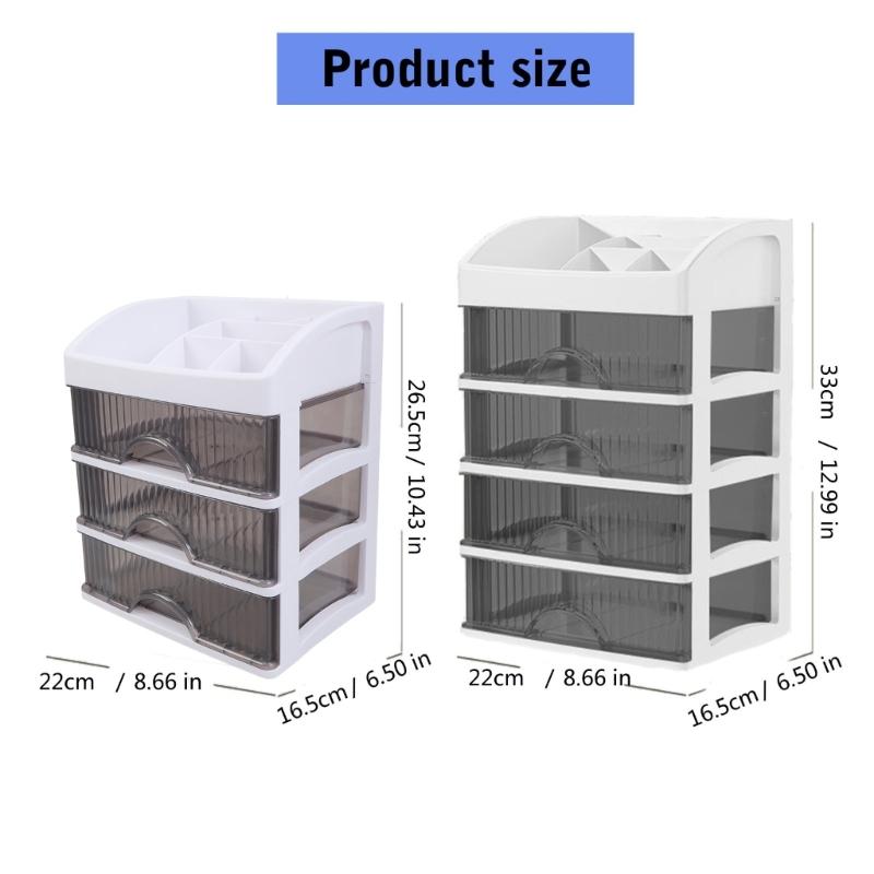 Portable Sturdy PP Drawer Cabinet Home Accessory for Desktop Organization Stylish for Various Office Items Storage