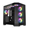 Gabinete para PC Gamer Mid-Tower GAMEMAX com Painel Lateral de Vidro Temperado, Compatível com ATXM-ATXITX, 7 Slots de Expansão, Compatível com GPU de 400mm, 4 Ventoinhas ARGB, V5.0