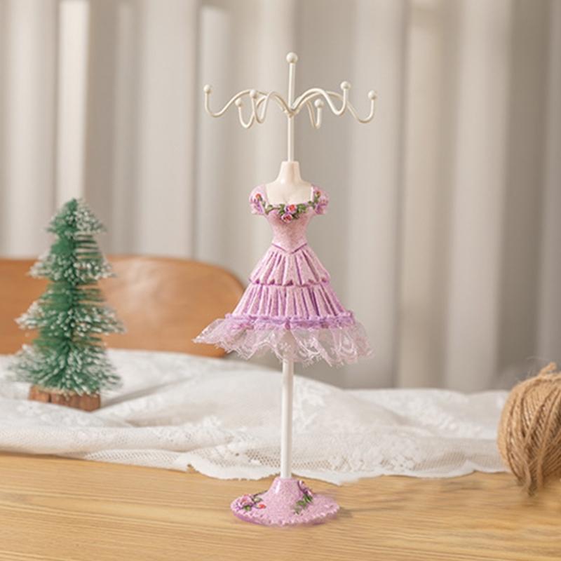 Rotatable Doll Model Jewelry Tower Fashionable Jewelry Organizer Model Display Rack for Earrings Necklace Bracelet