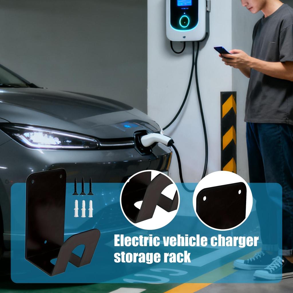 EV Cable Holder Heavy Duty Secure Rack EV Charger Holder for Garage for Men Women Driver Home Public Indoor Outdoor Vehicle