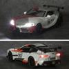 1/32 Scale Toyota Supra GT4 Concept Diecast Car Model Toy, Pull Back Toy Vehicle with Sound and Light for Kids Toddler Boys Girls Gift Collection