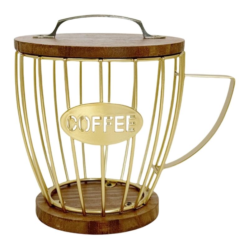 Metal Wire Coffee Storage Rack Convenient Coffee Pods Basket Decorations for Kitchen Countertop Espressos Pods Stand