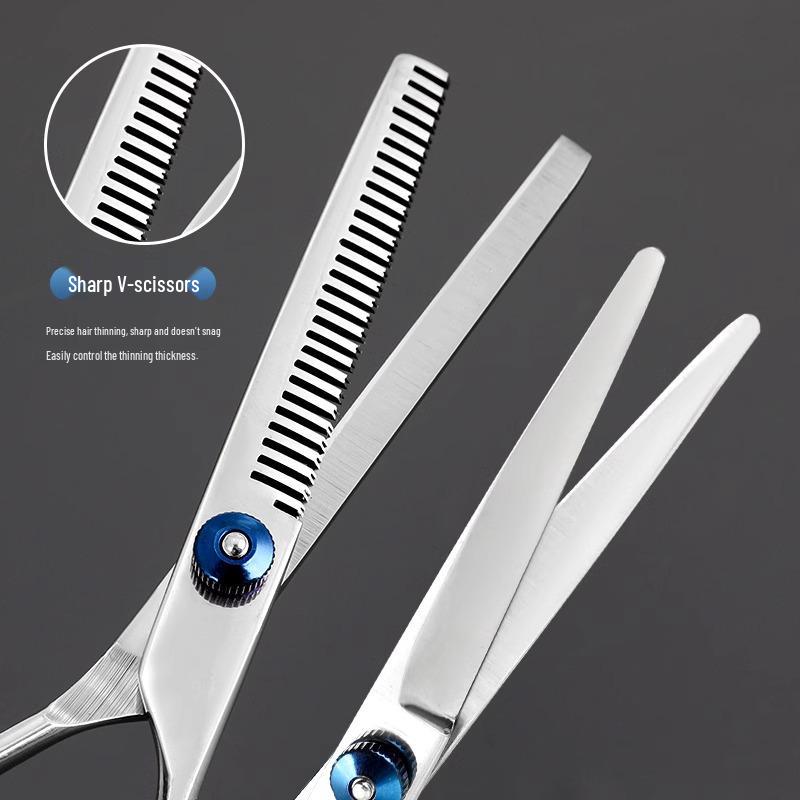 Professional Hairdressing Thinning Shears and Hair Cutting Scissors Set for Home Use by Men and Women