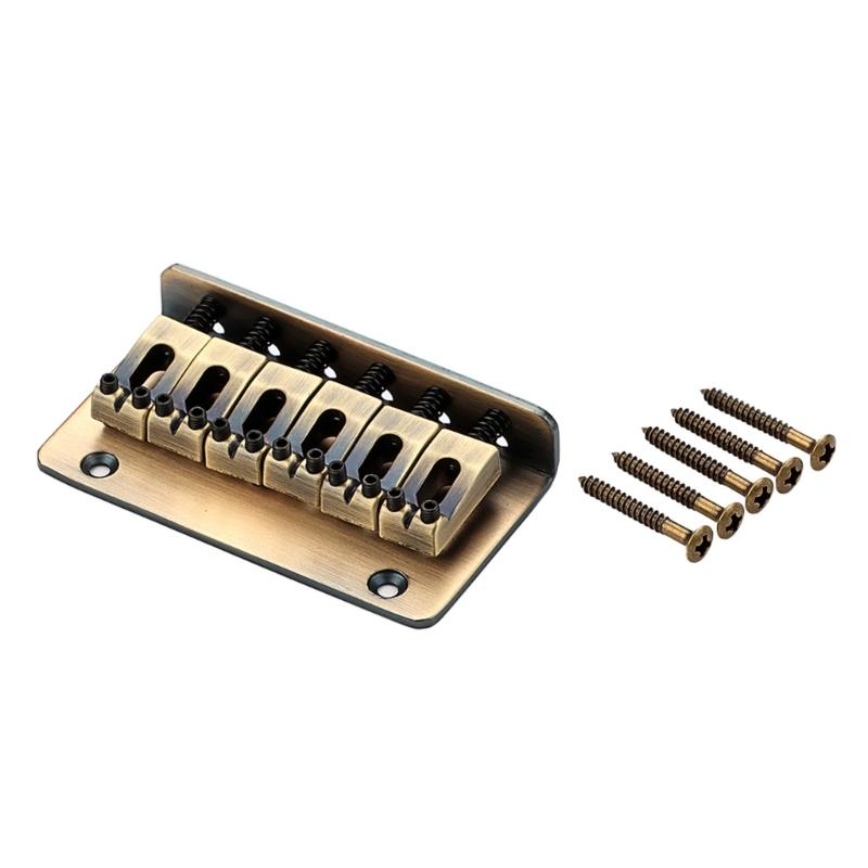 

6 String Bass Guitar Bridge Bass Hardware Guitar Bridges Electric Bass Bridge Metal Texture for Stage Studio Use 1